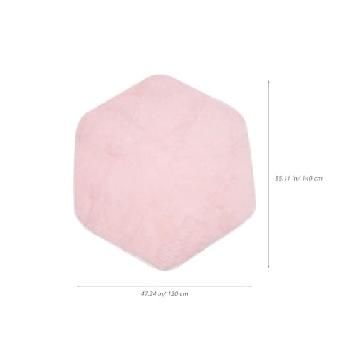 TOYANDONA Tapis de Tente Hexagonal pour Garçon et Filles, Coussin de Jeu Doux en Velours Rose, Tapis de Chambre Bébé Confortable et Écologique, pour Aire de Jeux et Éveil Garçon et Filles - Image 4