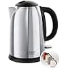 Russell Hobbs Victory [Elegance] Electric Kettle (1.7L, 2400W, Bright Steel Design, Fast Boiling, Visible Water Level, 1/2/3 Cup Markers, Removable Anti-Limescale Filter) 23930-70 - Image 3