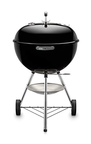Weber Classic Kettle Charcoal Barbecue / Enamelled Steel Bowl and Lid, 57 cm Cooking Surface, One-Touch Cleaning System, Lid Thermometer, Tripod and Wheels, Black - Image 3