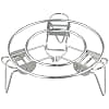 Cuiseur vapeur réglable en acier inoxydable 304 Insert pliable pour autocuiseur et Instant Pot, 16-24 cm - Image 4