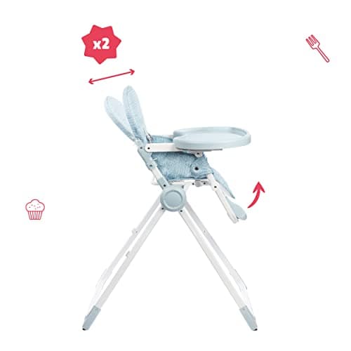 Badabulle Ultra Compact Baby High Chair - Folding Chair, Adjustable Backrest and Shelf - From 6 Months - Image 4