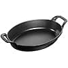 STAUB Stackable Cast Iron Dish, Oval, Ø 21 cm, 0.70 L, Matt Black - Image 2