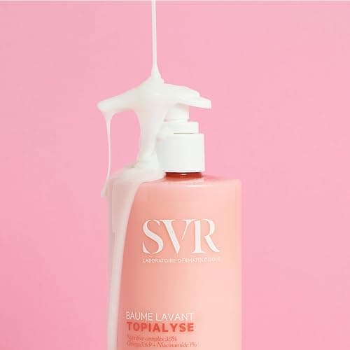 SVR - Topialyse Baume Lavant - Nettoyant apaisant sans sulfate - Pour peaux très sèches à atopiques - Huiles de coton & coco, niacinamide, prébiotiques - 400 ml - Image 3