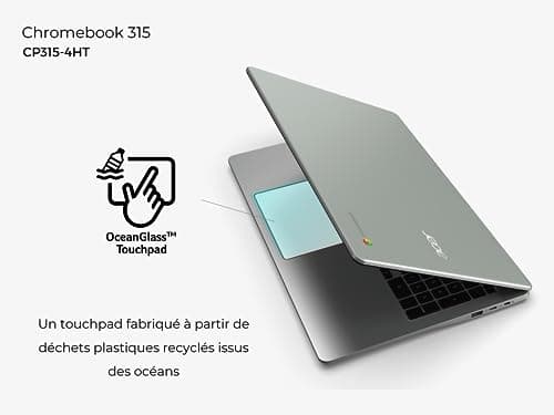 Acer Chromebook 315 CB315-4HT-C5B3, 15.6 inch Full HD IPS Touch Laptop, Laptop (Intel Celeron N4500, 4GB RAM, 128GB eMMC, UHD Graphics, Chrome OS), Laptop Grey, AZERTY Keyboard - Image 4