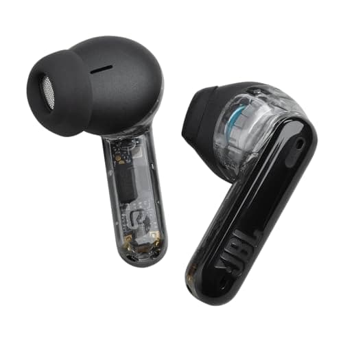 JBL Tune Flex Ghost Edition, Écouteurs sans fil Bluetooth, Son Pure Bass JBL, Réduction de Bruit Active et Smart Ambient, jusqu'à 32h d'autonomie, 4 micros et résistance IPX4, Black Ghost - Image 6