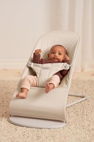 BabyBjörn Bouncer Balance Soft, Woven/Jersey, Tri-Fabric, Light Beige - Image 5