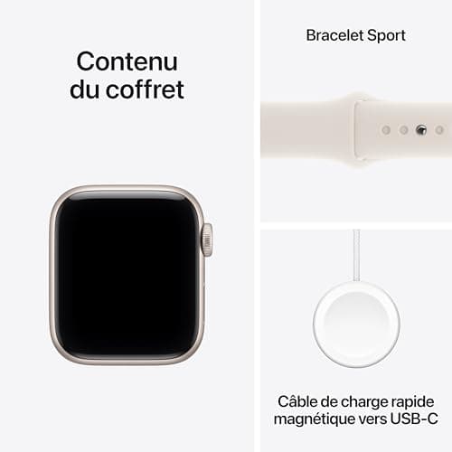 Apple Watch SE 3 [GPS 40mm] Smart Watch with Starlight Case and Starlight Sport Bracelet Activity / Sleep / Heart Rate Monitor Always On Screen - Image 8