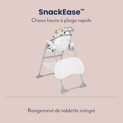 Graco SnackEase Quick Folding High Chair, 6 Months to Approximately 3 Years (Max. 15 kg), Lightweight, Washable, One-Handed Quick Folding, Multi-Colour, Organza - Image 5
