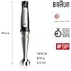Braun MultiQuick 7 - Deep Blender, SplashControl, ActiveBlade System for Hard Food, Accurate Speed Selection, Mini Chopper 350mL, Whisk, Measuring Jug 600ml, 1000W, Black (MQ7025X) - Image 3