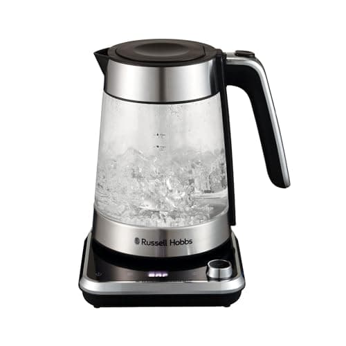 Russell Hobbs Attentiv Electric Glass Kettle [Ideal for Tea] (1.7L, 2400 W, Removable Stainless Steel Infusion Filter, Temperature Control 40-100°C, Touch Control & Timer) 26200-70 - Image 8