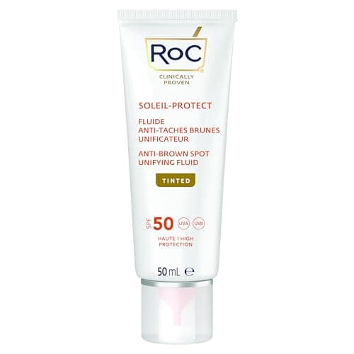 RoC - Soleil-Protect Fluide Anti-Taches Brunes Teinté Unificateur SPF 50 - Hydratant pour le Visage - Filtres Anti-UVA et Anti-UVB - Vitamine C - 50 ml - Image 3
