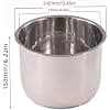 mijob 1 x Stainless Steel Internal Cooking Pot - 6 Litre - Compatible with Instant Pot IP-POT-SS304-60 - Image 3
