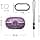 GIOPUEY Hard Case Compatible with Samsung Galaxy Buds FE/Buds Pro/Buds Live/Buds 2/Buds 2 Pro, Clear PC Case with Locking Lid and Hook Keychain - Purple - Image 5
