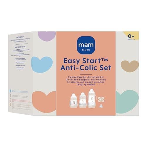 MAM Easy Start Anti-Colic Starter Kit, Baby First Growing Equipment with Dummy, Bottles and Handles, Baby Gift Set, from Birth, Beige - Image 3
