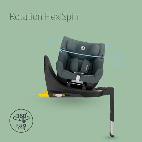 Maxi-Cosi Mica 360 S, i-Size Baby Car Seat, 3 Months to 4 Years (61-105 cm), Isofix 360 Swivel Car Seat, FlexiSpin Rotation, 5 Tilts, G-CELL Protection, Easy-in Harness, Tonal Graphite - Image 3