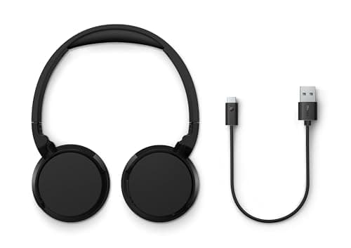 Philips TAH4209BK Casque sans Fil Supra-aural Bluetooth léger, Isolation phonique Passive, 55 Heures d’autonomie, Son Naturel, appels clairs, Basses dynamiques, Recharge en 2 Heures Via USB-C - Noir - Image 5
