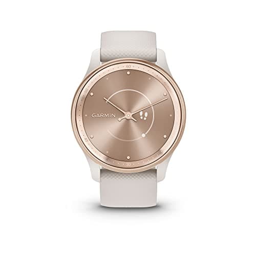 Garmin vívomove Trend – Hybrid Smartwatch – Peach Gold with Ivory Strap - Image 4