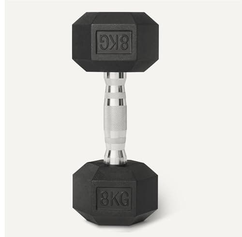 Amazon Basics Rubber Encased Hex Dumbbell Weights Set - Image 5