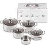 Le Creuset 966053000000000 5-Piece Stainless Steel Kitchen Set, 3 Casserole Dishes (18/20/24 cm), 1 Casserole Dish (26 cm), 1 Saucepan (28 cm), - Image 2