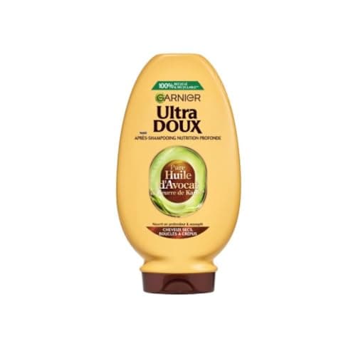 Garnier Ultra Doux - Après-Shampooing pour Cheveux Secs, Bouclés à Crépus - À l'Huile d'Avocat et Beurre de Karité - Texture Crémeuse et Onctueuse - 360 ml - Homme & Femme - Image 2