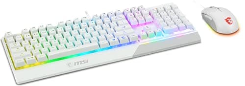 MSI Vigor GK30 Combo White FR Keyboard + Gaming Mouse - Full Size AZERTY Keyboard and Clutch Mouse GM11, Wired, RGB Mystic Light, White - Image 5