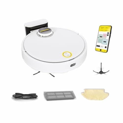 Kärcher Aspirateur Robot et Laveur RCV 3, Commande par Appli, Navigation Laser LiDAR, Cartographie, Détection de Pièces & Obstacles, 2500 Pa, Autonomie : 120 MN, pour Sols Durs et Tapis - Image 2