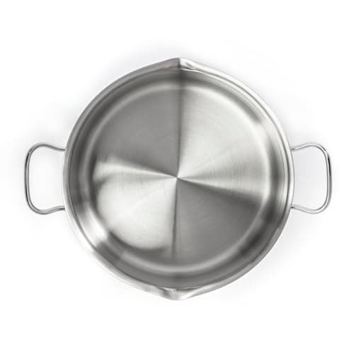 Tefal Duetto A7054663 Dutch Oven 24 cm, Induction, Stainless Steel 18/10, 10 Year Warranty, Glass Filter Lid, 3-Layer Base, Duetto - Image 4