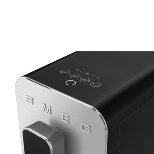 Smeg, BCC11BLMEU Automatic Espresso Coffee Machine, Built-in Grain Grinder, Thermoblock System, 1.4L Water Tank, Removable Catcher, Compact Size, 1350W, Black - Image 5