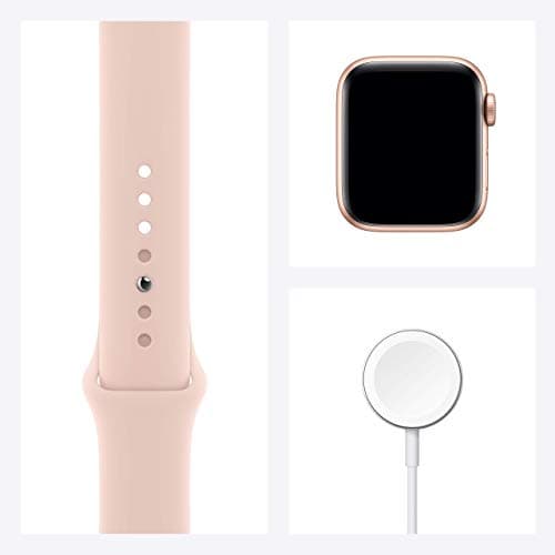 Apple Watch SE 2020 (GPS, 40MM) Gold Aluminum Case with Grapefruit Sport Strap (Refurbished) - Image 7