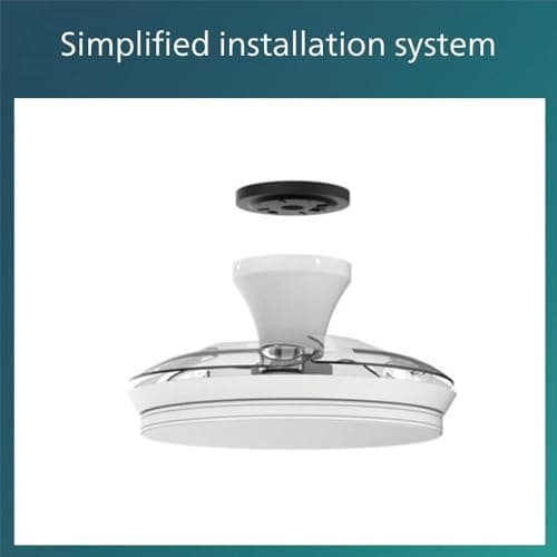 Philips - Bliss Ceiling Fan with LED Light (28W) and Control, DC Motor (Energy Saving), 35W, Warm White Light (3000-5500K), Diameter 510mm, White - Image 7