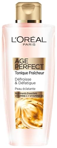 L'Oréal Paris - Fresh Tonic Lotion - Smoothing, Relaxing & Fortifying - For Refreshed & Soft Skin - Enriched with Vitamin C & Vitamin B5 - Mature Skin - Age Perfect - 200 ml - Image 2