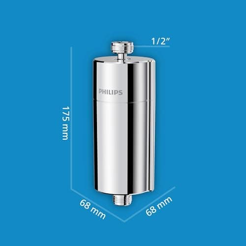 Philips Water Shower filter with 1 cartridge, compatible with all standard hoses and taps, reduces CHLORINE up to 99%, CHROME, filtration capacity of 50,000 L - Image 8