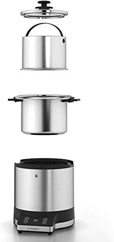 WMF KITCHENMINIS 0415260011 Rice Cooker, Capacity 1 L (250 g), Cooking Rice, Cereals, Vegetables (Steaming Basket Included), Elegant & Compact Stainless Steel Design, Timer & Keep Warm, 0415260011 - Image 5