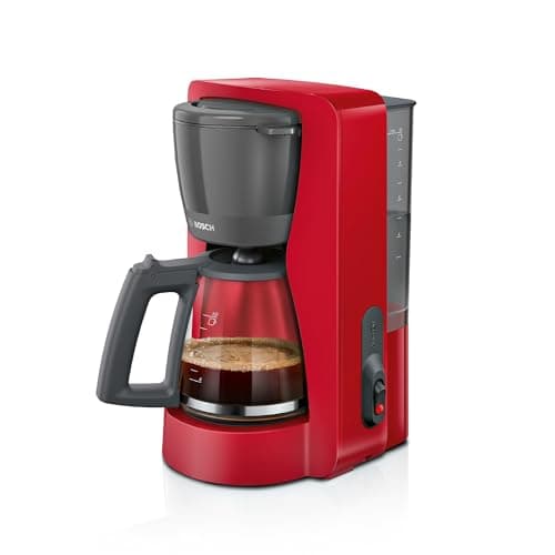 Bosch, MyMoment filter coffee machine, removable water tank, glass jug, automatic shut-off, anti-drip function, warm 40 minutes, dark red, TKA2M114 - Image 2
