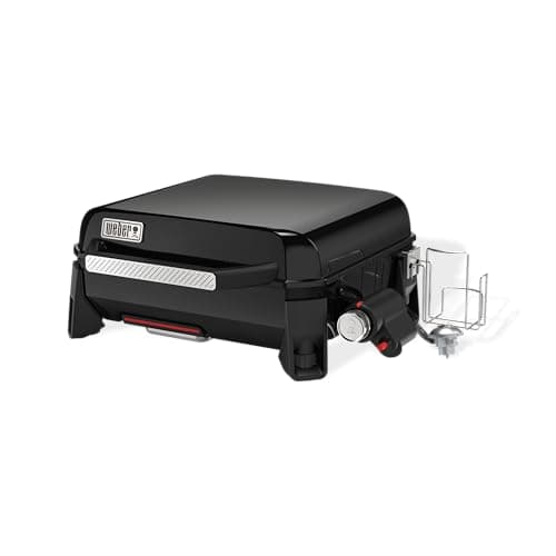 Weber SLATE GP Premium gas griddle/Heat diffusion from edge to edge, up to 260°C, enamelled non-stick grill (43 x 41 cm), height-adjustable legs, black - Image 2
