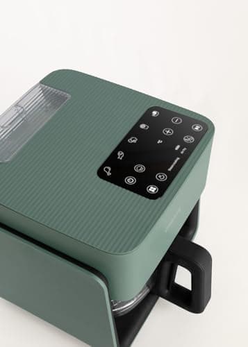 CREATE /AIR FRYER STUDIO CRYSTAL/Oil Free Deep Fryer 4.2L with Sage Green Water Spray/Capacity 5-6 servings, 6 programs, Glass tray, Time and Temperature Control, 1300W - Image 4
