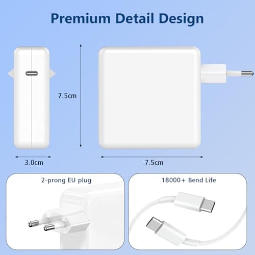 YBXYJQT USB-C Fast Charger 100W Compatible with MacBook Air Pro M1 M2 M3 M4, 13/14/15/16 Inch, 14/16 Inch Pro Max, Type-C Laptop Travel Adapter with 6ft Cable - Image 4