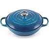 LE CREUSET, Enamelled Cast Iron Dutch Oven, Round, Diameter 26 cm, 2 L, Suitable for All Heat Sources (Induction Included), 4.2 kg, Marseille Blue - Image 2