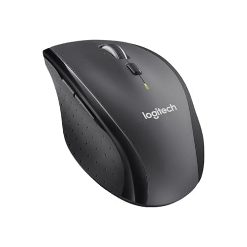 Logitech M705 Marathon Wireless Mouse, 2.4GHz Unifying USB Receiver, 1000 DPI, 5 Programmable Buttons, 3 Year Battery, Compatible with PC, Mac, Laptop, Chromebook – Grey - Image 2