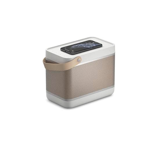 Bang & Olufsen Beolit 20 – Powerful Portable Bluetooth Speaker with 360° Sound, Wireless Speaker for Home and Outdoor with Built-in Qi Wireless Charging Base for Smartphone – Grey - Image 4
