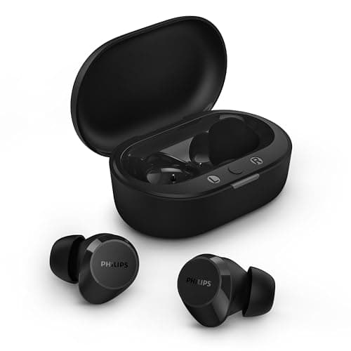 Philips TAT1209BK True Wireless in Ear Bluetooth Headphones - Small Buds. Great Value Natural Sound. Dynamic Bass, Pocket-Sized Charging Case, Clear Calls - Black - Image 3