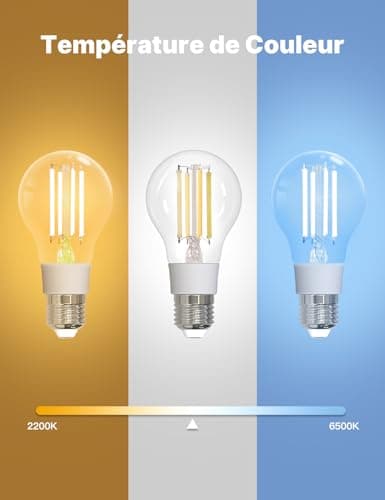 MOES Matter E27 Smart Vintage Light Bulb, WiFi LED Lamp, Dimmable, 2700K-6500K Warm & Cold White, Edison Bulb, Compatible with Apple Home, Alexa, Google Home, 2-Piece - Image 5