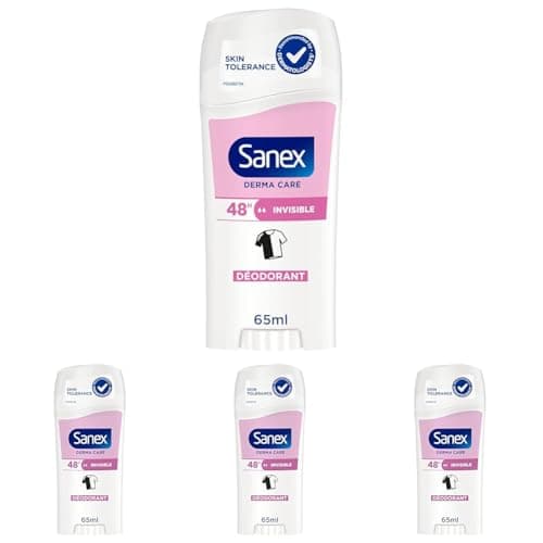 SANEX - Derma Care Invisible 48h Déodorant Stick 65ml –fraîcheur longue durée contre la transpiration et les mauvaises odeurs – respecte la peau– ne contient pas d’alcool* – protège contre les taches - Image 3