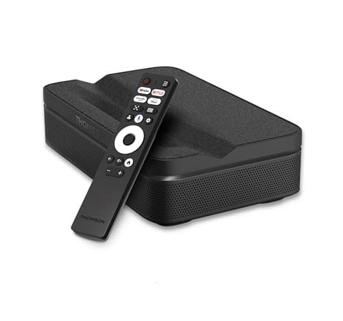 Thomson Sirius PG55B Portable Smart Laser Projector with Google TV, Built-in Battery, Ultra Short Focal, 600 Lumens ANSI, HDR10+, Dolby Audio, Auto Focus, WiFi, Bluetooth - Black - Image 2