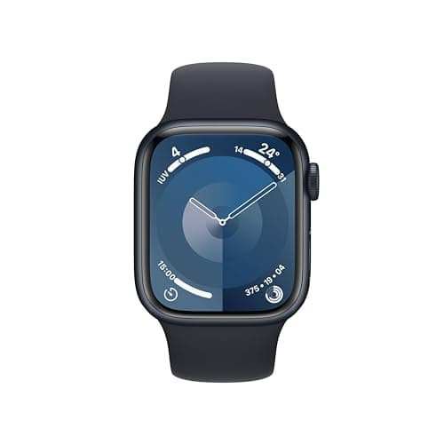 Apple Watch Series 9 (GPS, 41mm) - Midnight Alluminium Case with Midnight Sport Strap, S/M (Refurbished) - Image 3