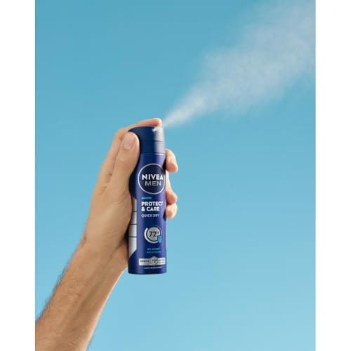 NIVEA MEN Protect & Care Déodorant Anti‑Transpirant Homme 72H – Spray 200 ml – 0% Alcool, Anti‑Irritations, Protection Longue Durée – Peaux Sensibles - Image 5