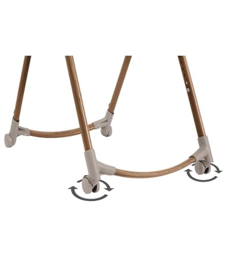 Maxi-Cosi Minla Plus 6-in-1 Scalable Highchair, 0-14 Years, Max. 60 kg, One-Handed Swivel Tray, 4 Wheels, 9 Heights, 5 Reclining Positions, Adjustable Children's High Chair - Image 5
