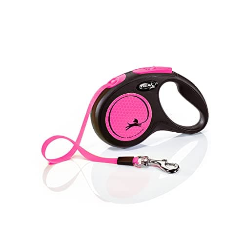 Flexi Neon S Strap 5 m Black/Neon Pink, Retractable Lead for Dogs up to 15 kg - Image 2
