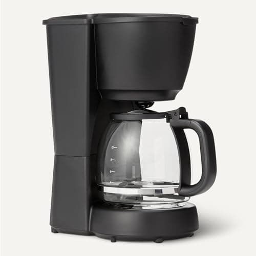 Amazon Basics Machine à café filtre, carafe en verre de 1,25 l/10 tasses, garde au chaud pendant 29 min, 1 000 W, noir, prise européenne - Image 6