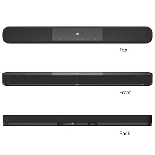 Sennheiser Auxiliaire AMBEO Soundbar | Plus pour TV et Musique avec Son Surround 3D immersif, Configuration de Haut-Parleur 7.1.4 virtuel, caissons de Graves Doubles intégrés, Prise UE, Black - Image 5